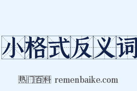 小格式反义词是什么意思的图片